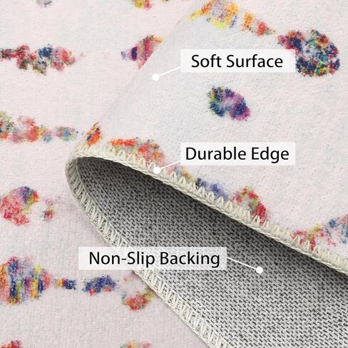 Runner Rug Washable Boho Moroccan Hallway Runner Rug Entryway Rug, Stain Resistant Non-Slip Geometric Distressed Bedroom Rug Runner Entrance Carpet for Laundry Kitchen, Multi, 2' x 6' in Kuwait