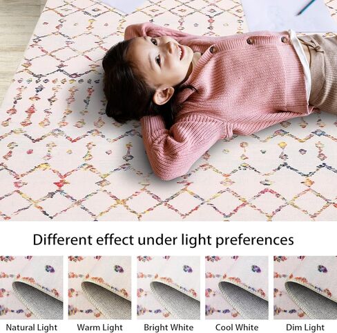 Runner Rug Washable Boho Moroccan Hallway Runner Rug Entryway Rug, Stain Resistant Non-Slip Geometric Distressed Bedroom Rug Runner Entrance Carpet for Laundry Kitchen, Multi, 2' x 6' in Kuwait