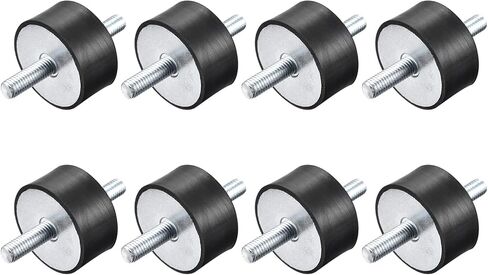 uxcell M8x23mm حوامل مطاطية، 8 قطع مضادة للاهتزاز معزولة ممتصة للصدمات ذكر لضواغط الهواء، محرك المرآب، محركات الديزل، 40x20 مم in Saudi Arabia