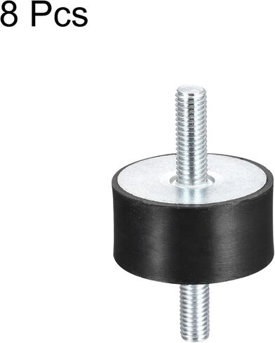 uxcell M8x23mm حوامل مطاطية، 8 قطع مضادة للاهتزاز معزولة ممتصة للصدمات ذكر لضواغط الهواء، محرك المرآب، محركات الديزل، 40x20 مم in Saudi Arabia