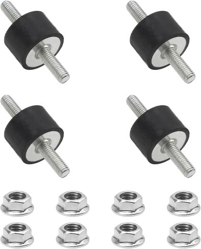4Pcs M8x23 Rubber Studs Shock Absorber Anti-Vibration Isolator Mounts, 30x20mm Rubber Cylindrical Vibration Isolation Mount with Locknut(VV) in Saudi Arabia