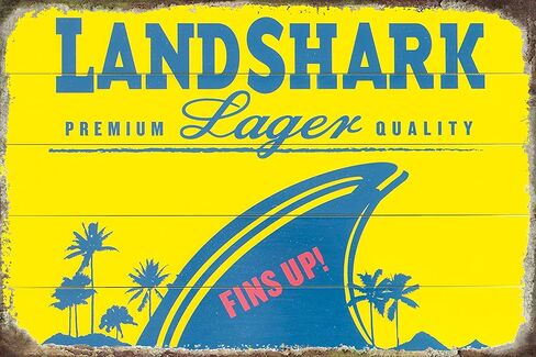 Vintage Landshark Beer Decor Tin sign Retro Metal Signs Man Cave Decor 8X12Inch Bar Sign in Saudi Arabia
