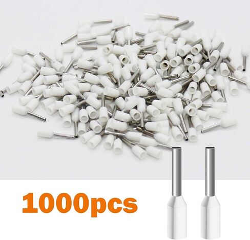 Fidioto AWG18 1000pcs Wire Ferrules Terminals, AWG18 Terminal Connector Wire Insulated Cord Pin Ends Terminals for Electric, Industrial, Chemical Industry, Power Control System, etc. in Saudi Arabia