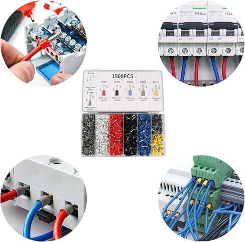 Fidioto AWG18 1000pcs Wire Ferrules Terminals, AWG18 Terminal Connector Wire Insulated Cord Pin Ends Terminals for Electric, Industrial, Chemical Industry, Power Control System, etc. in Saudi Arabia