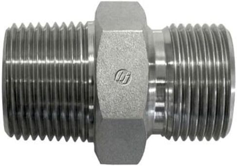 7032-08-08 تركيب محول الحلمة المستقيمة من الفولاذ، 1/2 بوصة - 14 ذكر NPTF × 1/2-14 ذكر BSPP in Kuwait