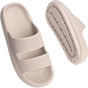 شرائح سحابية للنساء والرجال، شباشب وسادة مع دعم للقوس، شباشب استحمام مريحة مضادة للانزلاق، صنادل حمام السباحة، أحذية الشاطئ الناعمة السميكة لالتهاب اللفافة الأخمصية in Kuwait