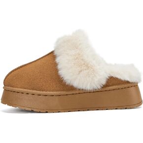 Women's Winter Fuzzy Slippers, Fluffy Memory Foam Bedroom Home Slippers Cozy Warm non slip platform Indoor and Outdoor
