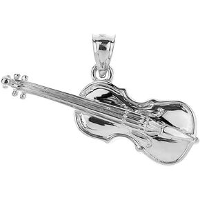 925 Sterling Silver Music Charm Cello Pendant