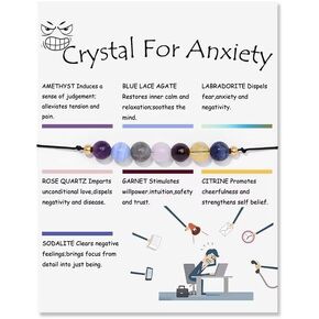 Azusa الشمس شفاء كريستال الرغبات أساور مجوهرات هدايا للنساء الرجال الإجهاد الإغاثة القلق اليوغا سوار الأحجار الكريمة شبه الكريمة مطرز أساور الحجر الطبيعي حماية الطاقة سوار in Kuwait