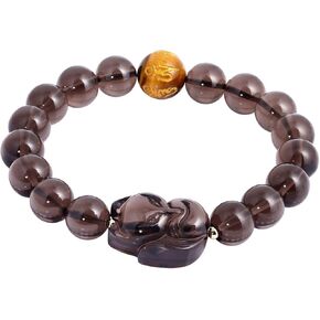 Lightock Fox Ice Obsidian Bracelet Engraved In Sanskrit Six-word Lucky Bracelet for Women 10mm Beads in Kuwait