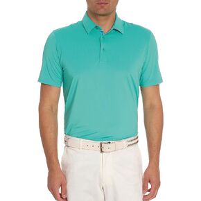 Robert Graham Men AXELSEN 2 Short Sleeve Knit Polo, Jade, Small