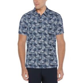 Perry Ellis Men's Ultra Soft Touch Stamp Print Polo