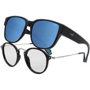 Fit Over Glasses Sunglasses Polarized for Women Men Fishing Driving Outdoor Mirrored Lens UV Protection