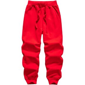 WIYOSHY Boys' Solid Color Drawstring Cotton Sweatpants Jogger Pants for Kids