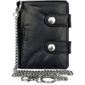 Men's Biker's Wallet Kabana with 18 Inches (45 cm) Long Metal Chain to Hang