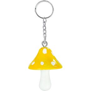Mushroom Keychain Handmade Colorful Resin Funny Cartoon Food Mushroom Keychain Craft Gift for Women Girl