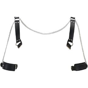 Men’s Leather Chest Harness Body Chain Straps Knight Belt Shawl Half Shoulder Cape Wristband Buckle Armor Bracers Retro Accessories