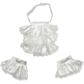 TAIKMD Kids Adults Lace Ruffled Jabot and Cuffs Set Colonial Shirt Costume Accessory