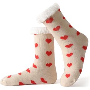 SNOOG Fleece Lined Socks - Cozy Slipper Socks with Grippers for Women - Sock Slippers, Non Slip Fuzzy Socks, Warm Cabin Socks in Saudi Arabia