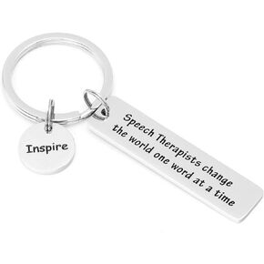 Kivosliviz Speech Pathology Gifts Keychain Speech Pathologist Jewelry Slp Gifts Speech Language Pathologist Keychain