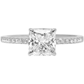 Clara Pucci 1.66 ct Asscher Cut Solitaire Stunning Moissanite Engagement Promise Anniversary Bridal Ring 14k White Gold