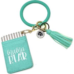 Grandma Gifts - Nana Gift - Grandma Keychain Wallet - Silicone Bangle O-ring ID Credit Card Wallets - Cute Gifts for Mother's Day, Birthday Present for Grandmom from Grandkids, Granddaughter, Grandson