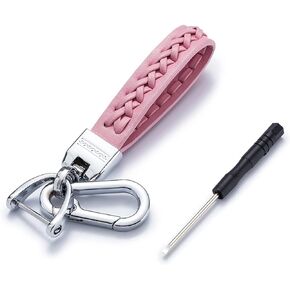 Universal Men & Women PU Leather Keychain Accessories Metal Car Key Chain Ring