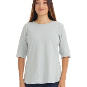ESTEEZ Comfy Elbow Sleeve Casual Cotton T-Shirt for Women