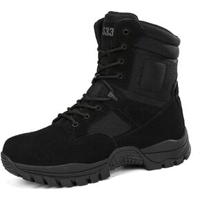 Kervaky Men's military tactical boots work boots combat boots desert boots hiking boots leather boots light boots outdoor boots