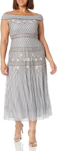 Adrianna Papell Women's Beaded Long Dress in Kuwait