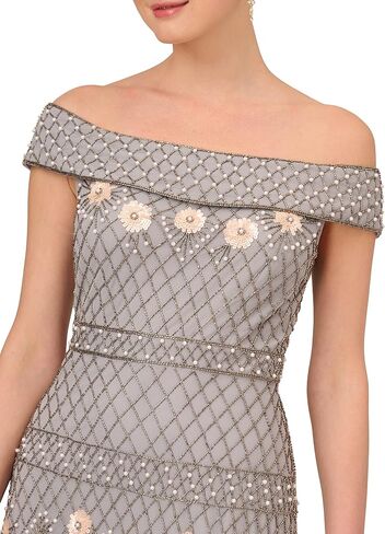 Adrianna Papell Women's Beaded Long Dress in Kuwait