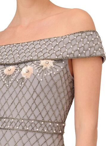 Adrianna Papell Women's Beaded Long Dress in Kuwait