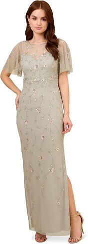 Adrianna Papell Women's Beaded Long Dress in Kuwait