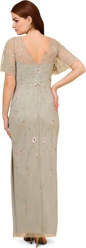 Adrianna Papell Women's Beaded Long Dress in Kuwait