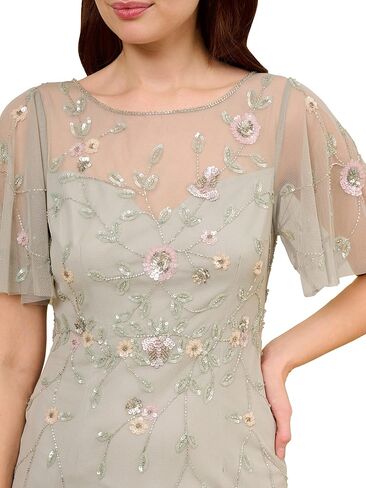 Adrianna Papell Women's Beaded Long Dress in Kuwait