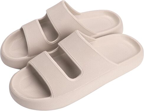 شرائح سحابية للنساء والرجال، شباشب وسادة مع دعم للقوس، شباشب استحمام مريحة مضادة للانزلاق، صنادل حمام السباحة، أحذية الشاطئ الناعمة السميكة لالتهاب اللفافة الأخمصية in Kuwait