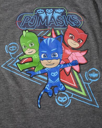 PJ Masks Toddler Boys Short Sleeve All Over Print T-Shirt with Pocket (Dark Grey, 3T) in Saudi Arabia