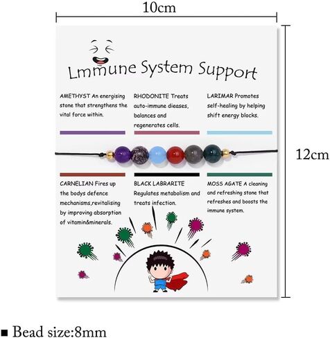 Azusa Sun Healing Crystal Wish Bracelets Jewelry Gifts For Women Men Stress Relief Anxiety Yoga Bracelet Semi-Precious Gemstones Beaded Bracelets Natural Stone Energy Protection Bracelet in Saudi Arabia