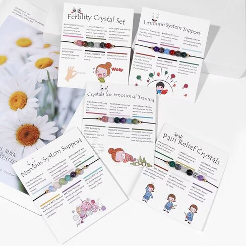 Azusa الشمس شفاء كريستال الرغبات أساور مجوهرات هدايا للنساء الرجال الإجهاد الإغاثة القلق اليوغا سوار الأحجار الكريمة شبه الكريمة مطرز أساور الحجر الطبيعي حماية الطاقة سوار in Kuwait