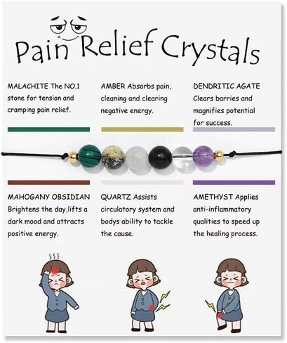 Azusa Sun Healing Crystal Wish Bracelets Jewelry Gifts For Women Men Stress Relief Anxiety Yoga Bracelet Semi-Precious Gemstones Beaded Bracelets Natural Stone Energy Protection Bracelet in Saudi Arabia