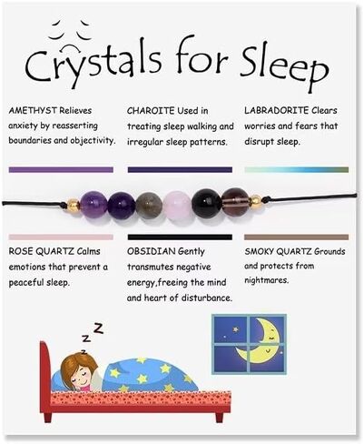 Azusa Sun Healing Crystal Wish Bracelets Jewelry Gifts For Women Men Stress Relief Anxiety Yoga Bracelet Semi-Precious Gemstones Beaded Bracelets Natural Stone Energy Protection Bracelet in Saudi Arabia
