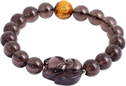 Lightock Fox Ice Obsidian Bracelet Engraved In Sanskrit Six-word Lucky Bracelet for Women 10mm Beads in Kuwait