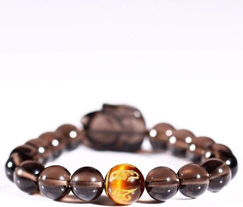Lightock Fox Ice Obsidian Bracelet Engraved In Sanskrit Six-word Lucky Bracelet for Women 10mm Beads in Kuwait