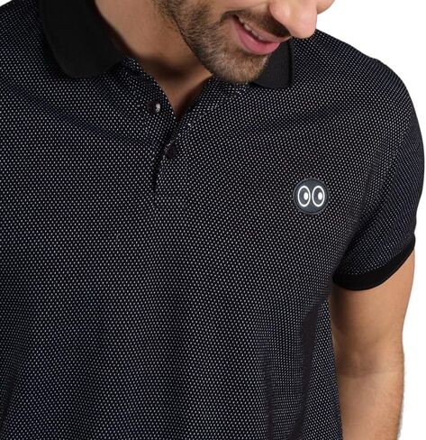 Toofashy Cotton Classic Polo Shirt for Men - Short Sleeve Textured Cotton Jacquard Pattern with Ribbed Collar in Saudi Arabia
