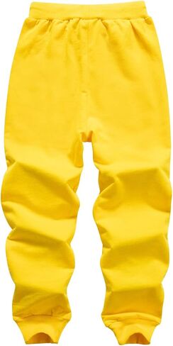 WIYOSHY Boys' Solid Color Drawstring Cotton Sweatpants Jogger Pants for Kids in Saudi Arabia