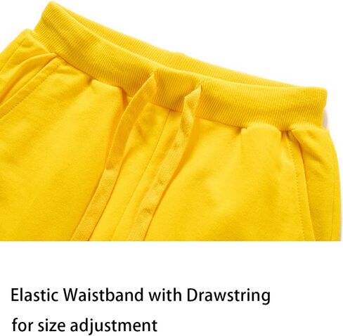 WIYOSHY Boys' Solid Color Drawstring Cotton Sweatpants Jogger Pants for Kids in Saudi Arabia