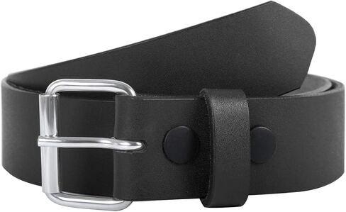 حزام جلد كاجوال للرجال للجينز وسراويل العمل | إبزيم قابل للتبديل بواسطة Snap On/Off | عرض 1.5 بوصة in Kuwait