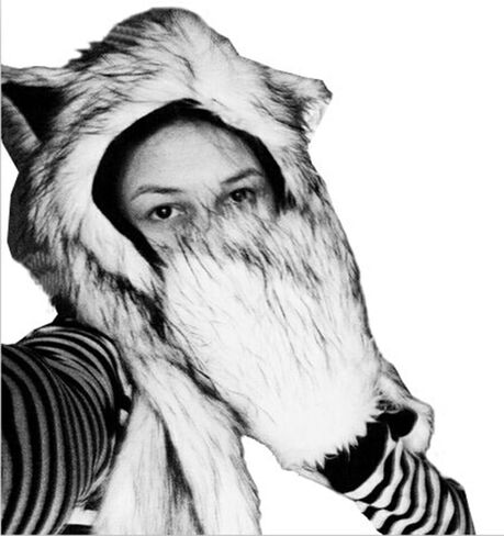 Simpowe 3 in1 White Animal Furry Hood Hat in Kuwait