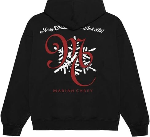 Mariah Carey unisex-adult Mariah Carey Official Merry Christmas One & All Tour Zip Up Hoodie Hooded Sweatshirt in Kuwait