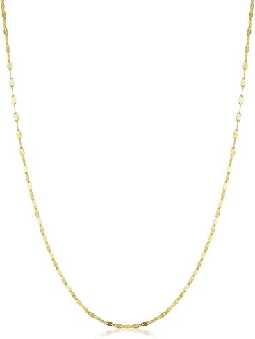 Kooljewelry قلادة من الذهب الأصفر عيار 14 قيراط مملوءة بالذهب الأبيض أو الذهب الأبيض 1.5 ملم للنساء (14، 16، 18، 20، 22، 24 أو 30 بوصة) in Saudi Arabia